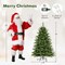 Costway 5/6/7 FT Pre-Lit Christmas Tree Hinged with 250/350/470 Multi-color Lights
